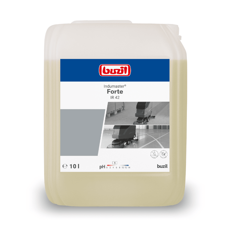 Buzil Indumaster® Forte IR 42 Lösungsmittelhaltiger Industrie- und Sportbodenreiniger | Kanister (10 l)
