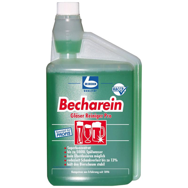 Dr. Becher Becharein Gläser Reiniger Pro, 1 Liter | Flasche (1000 ml)