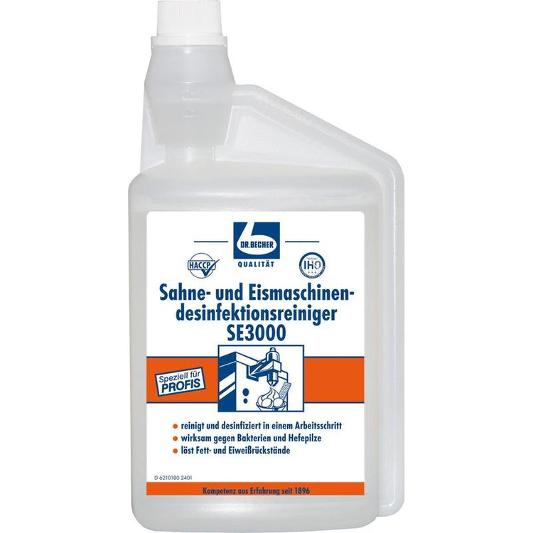 Dr. Becher Sahne- und Eismaschinendesinfektionsreiniger SE3000- 1 Liter | Flasche (1 l)