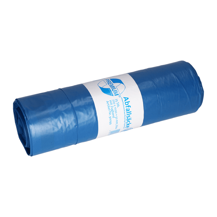 DEISS PREMIUM® Typ 80 Müllsack mit Zugband, 90099, Recycling-Material