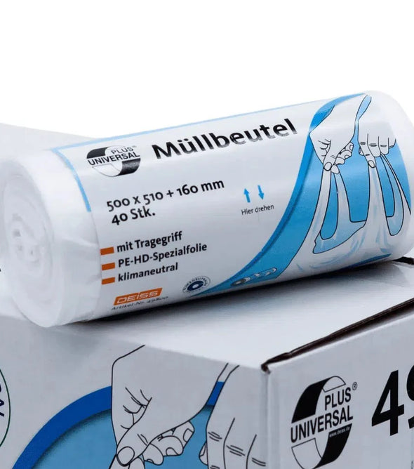 DEISS Universal Plus Müllbeutel, 49800, 20 Liter mit Tragegriff