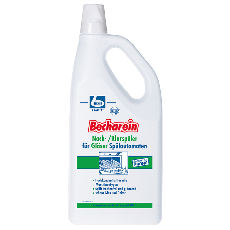 Dr. Becher Becharein Nach / Klarspüler für Gläserspülautomaten, 2 Liter | Flasche (2000 ml)