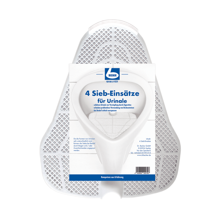 Dr. Becher Siebeinsätze für Urinale - 4 Stück | Packung (4 Stück)