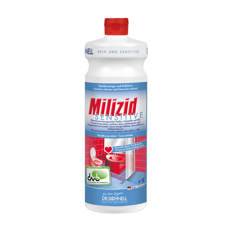 Dr. Schnell Milizid Sensitive Sanitärreiniger und Kalklöser