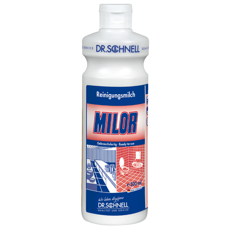 Dr. Schnell Milor Reinigungsmilch, säurefrei für wasserfeste Materialien | Flasche (500 ml)
