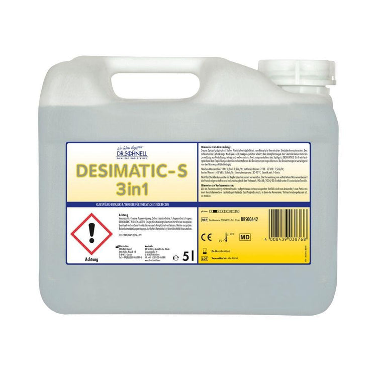 Dr. Schnell DESIMATIC-S 3in1 Klarspüler, Reiniger, Entkalker für Automaten  | Kanister (5 l)