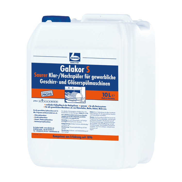 Dr. Becher Galakor S Klar-/Nachspüler - 10 Liter Kanister | Kanister (10 l)