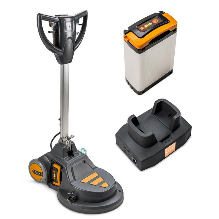 TASKI ERGODISC FLEXX 43 Starterkit, batteriebetriebene Einscheibenmaschine mit drei Geschwindigkeiten | Packung (1 Stück)
