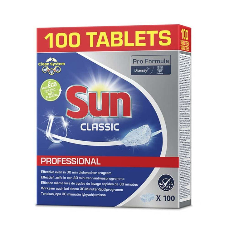 Sun Professional Classic Tabs – Reinigungstabletten für die Spülmaschine
