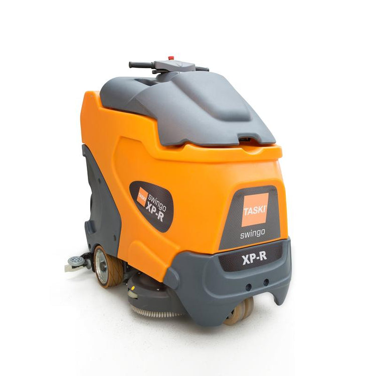 TASKI swingo XP R, Batteriebetriebene Scheuersaugmaschine mit dem "Aufsteigerprinzip", ideal für die Reinigung großer Flächen inkl. 4 Stück Batterie 6V-180Ah und integriertem Ladegerät | Packung (1 Stück)