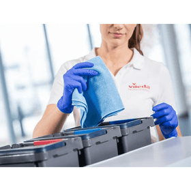 Vileda Professional r-MicroTuff Swift Microfasertuch, verschiedene Farben | Packung (5 Tücher)