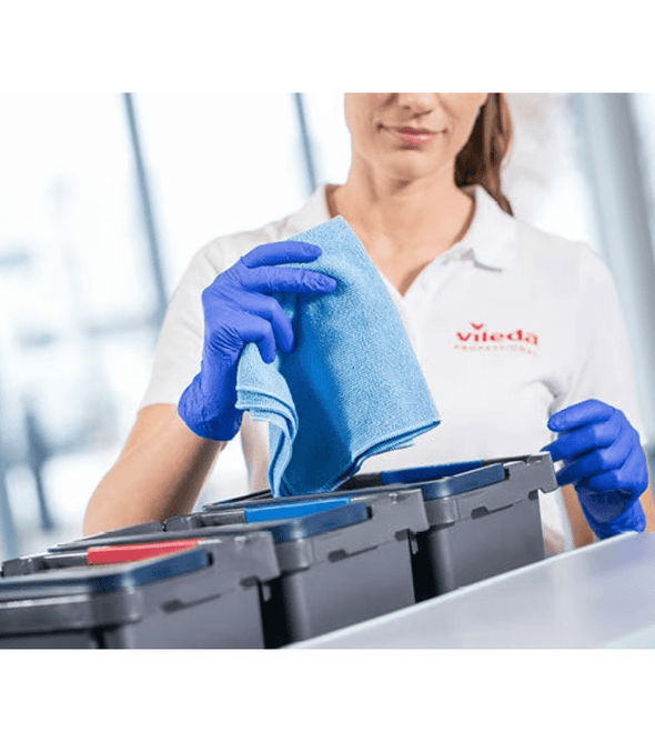 Vileda Professional r-MicroTuff Swift Microfasertuch, verschiedene Farben | Packung (5 Tücher)